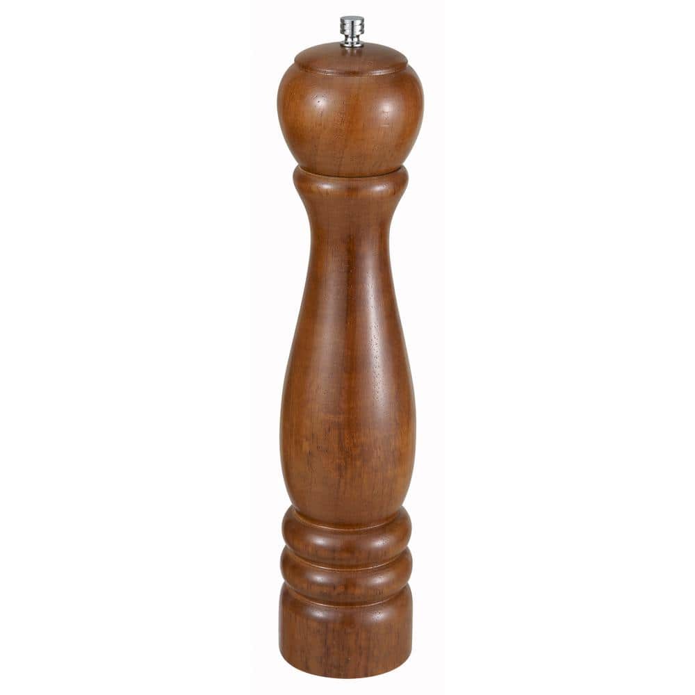 12 in. Oak Wood Finish Traditional Pepper Mill - Hercitys
