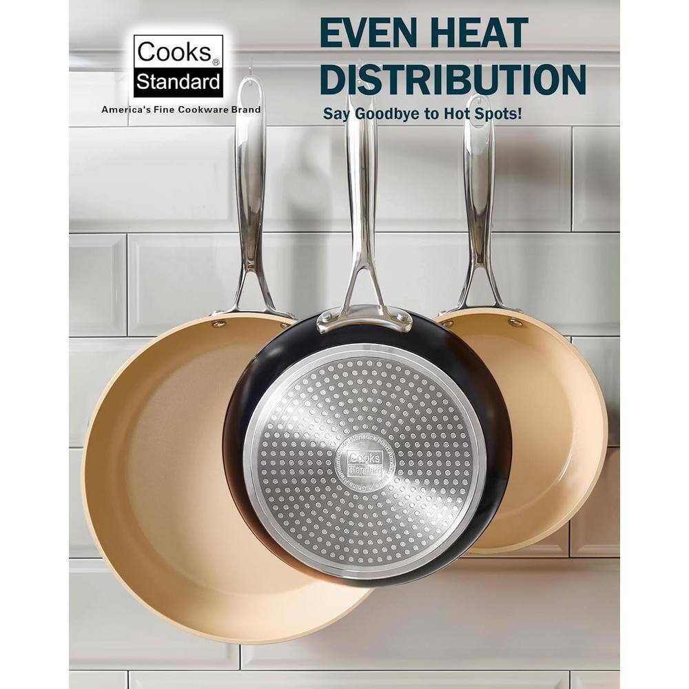 11 in. Hard Anodized Aluminum Nonstick Frying Pan, Black - Hercitys