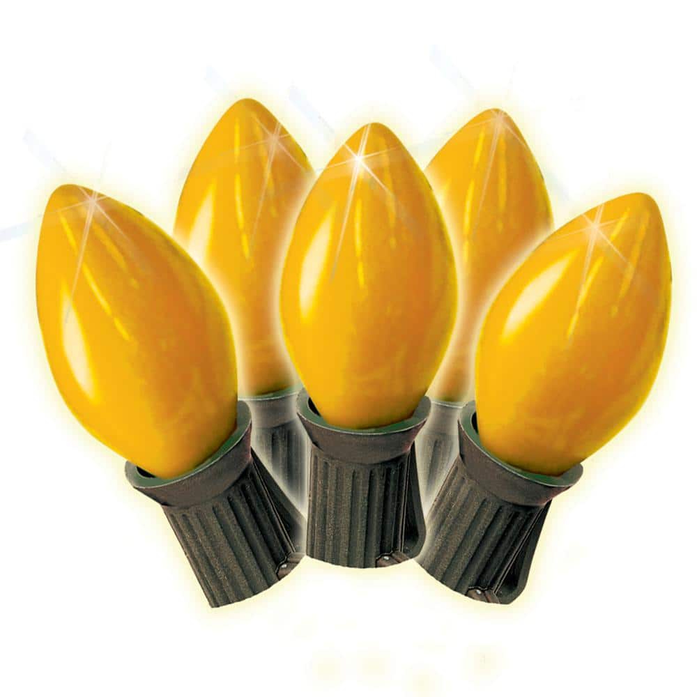 25 ft. 25-Count Old Fashioned Gold Incandescent Christmas String Lights - Hercitys