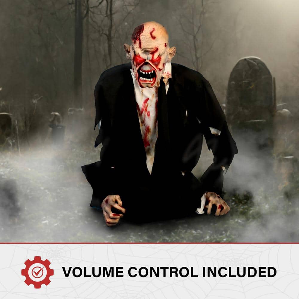 35 in. Battery Operated Halloween Animated Damien by Tekky Halloween Prop - Hercitys