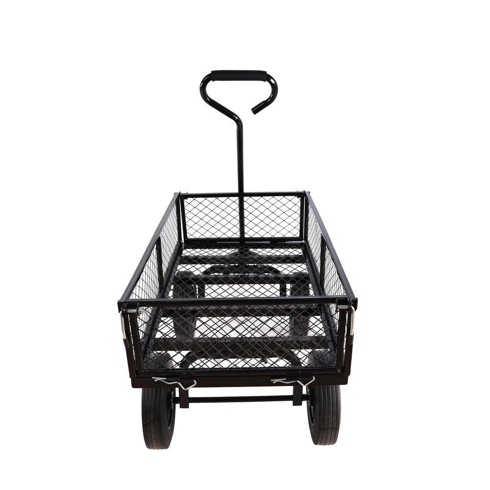3.5 cu. ft. Metal Garden Cart, Black - Hercitys