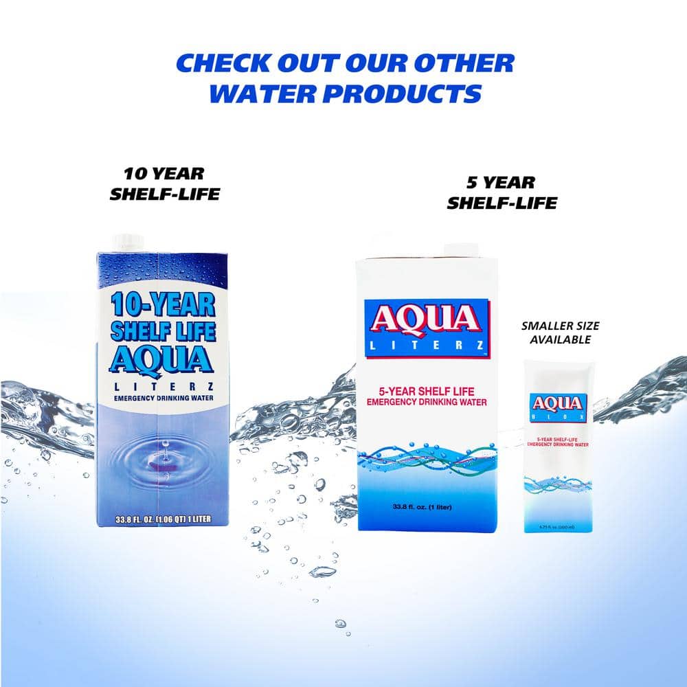 10-Year Shelf Life Aqua Literz 1 l (12-Pack) - Hercitys