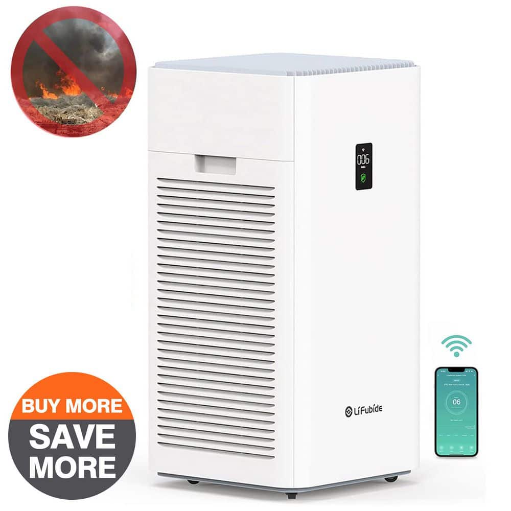 4555 sq. ft. True HEPA Air Purifier for Home with 3-Layer Filter, Laser Dust Sensor, 24db for Sleep Mode, Child Lock - Hercitys