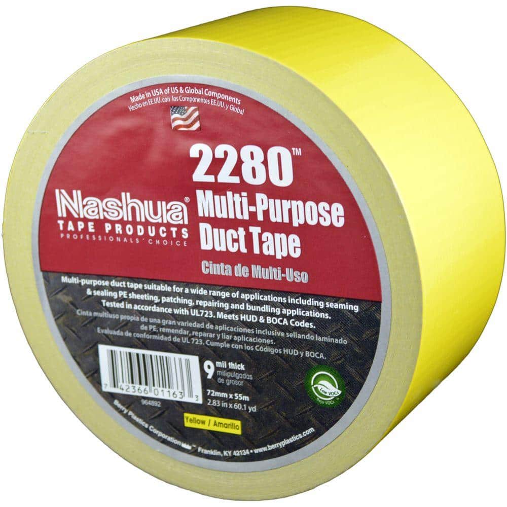 2.83 in. x 60.1 yds. 2280 Multi-Purpose Duct Tape in Yellow - Hercitys