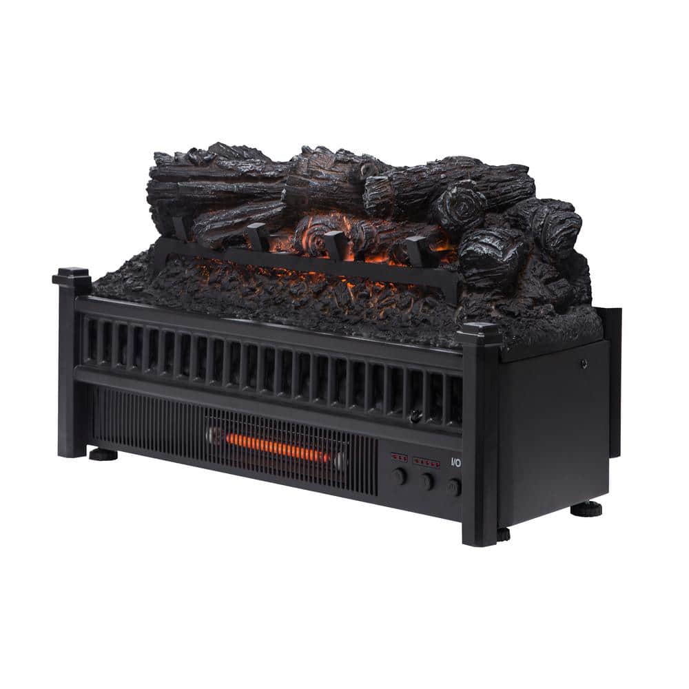 23 in. Electric Fireplace Logs with Removable Fireback and Heater - Hercitys