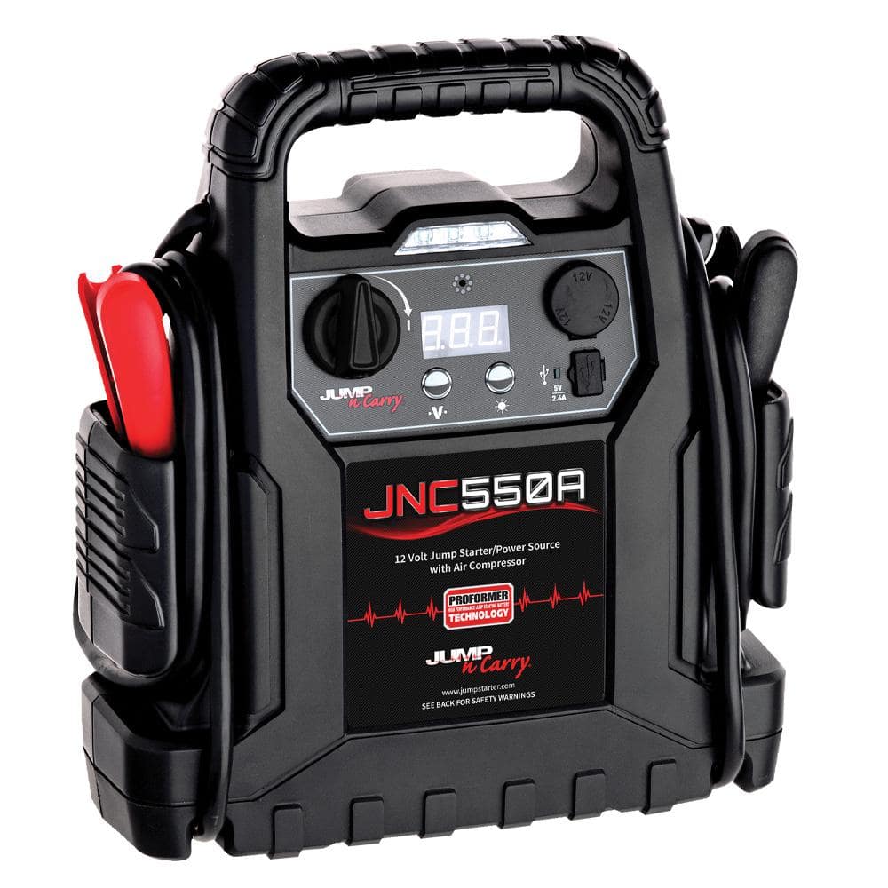1,100 Peak Amp 12-Volt Jump Starter with Air - Hercitys
