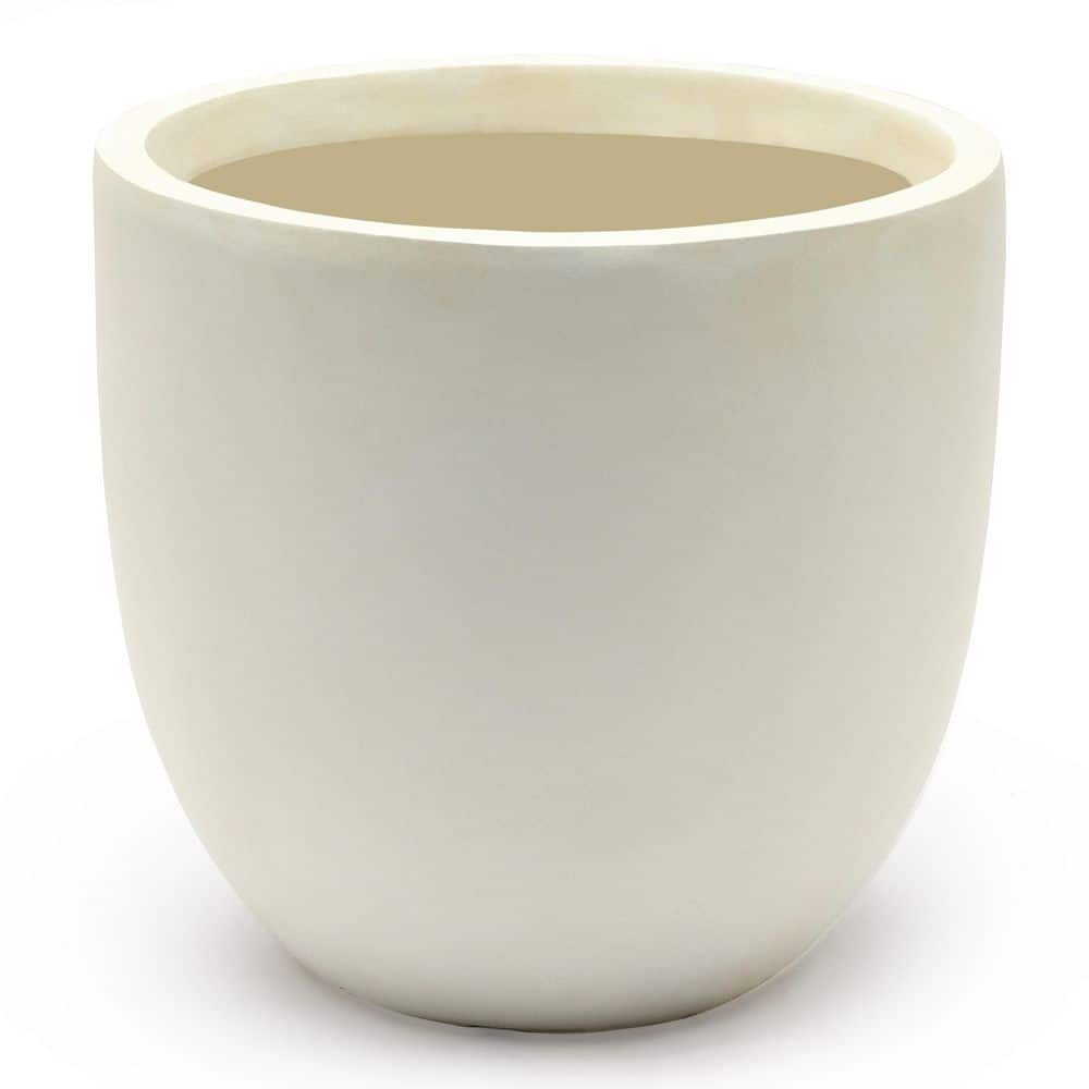 12.2 in. H Round Tapered Black MgO Composite Planter Pot - Hercitys