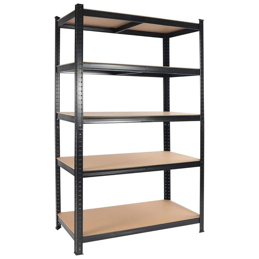5-Shelf Metal Pantry Organizer with Adjustable Height, Multipurpose Garage Storage Shelves Heavy Duty, 2000LBS Capacity - Hercitys
