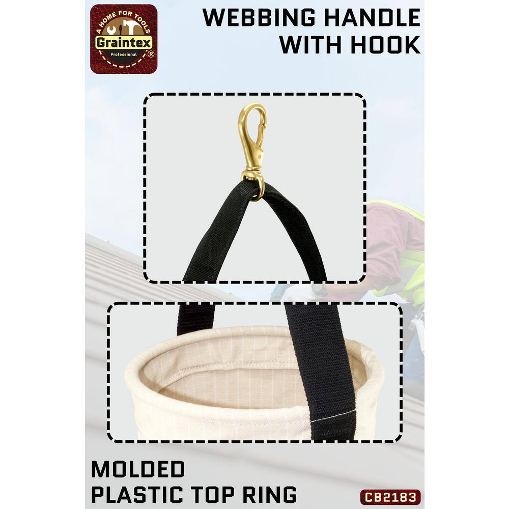 12 in. 1-Pocket Utility Tool Bucket - Hercitys