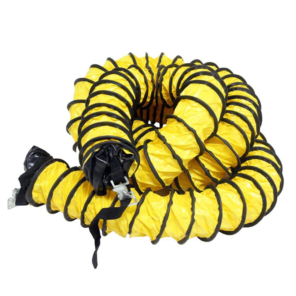 12 in. D x 25 ft. Coil Flexible Ducting Air Ventilator Yellow - Hercitys