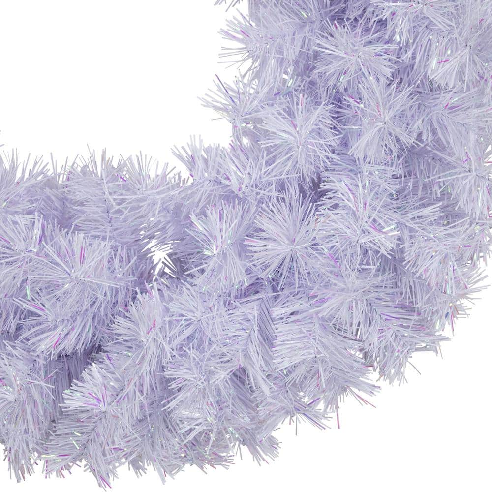 18 in. Unlit Spruce Artificial Christmas Wreath, Icy White - Hercitys