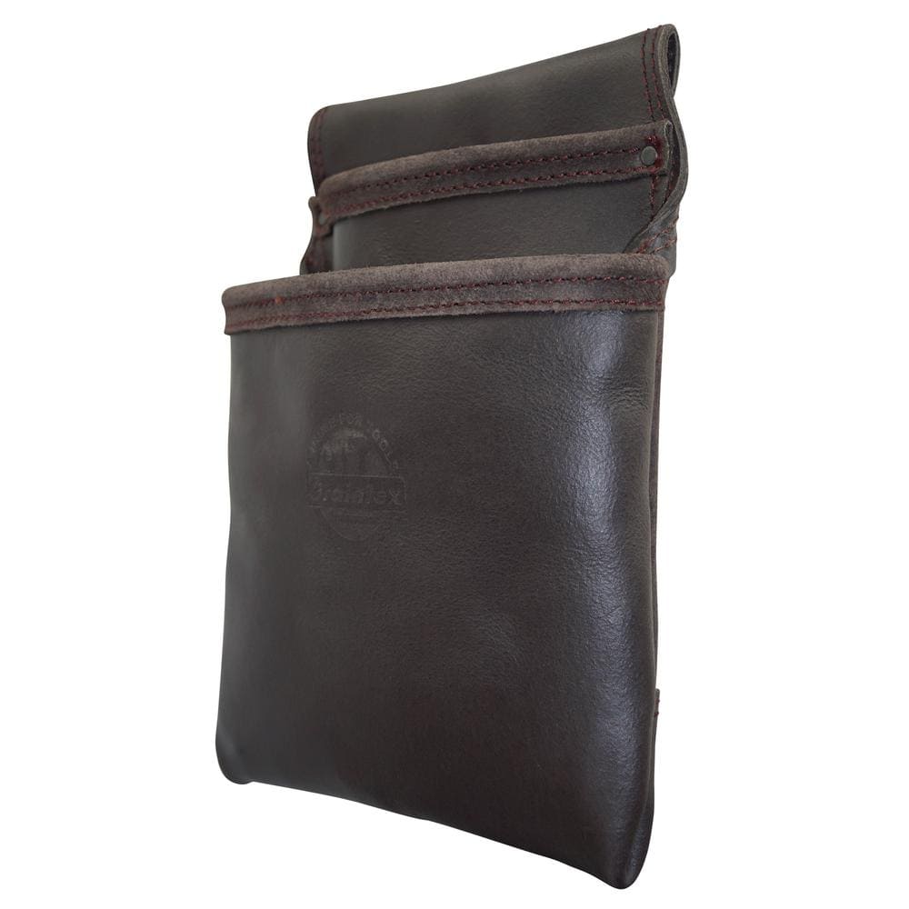 2-Pocket Oil Tanned Leather Nail and Tool Pouch - Hercitys