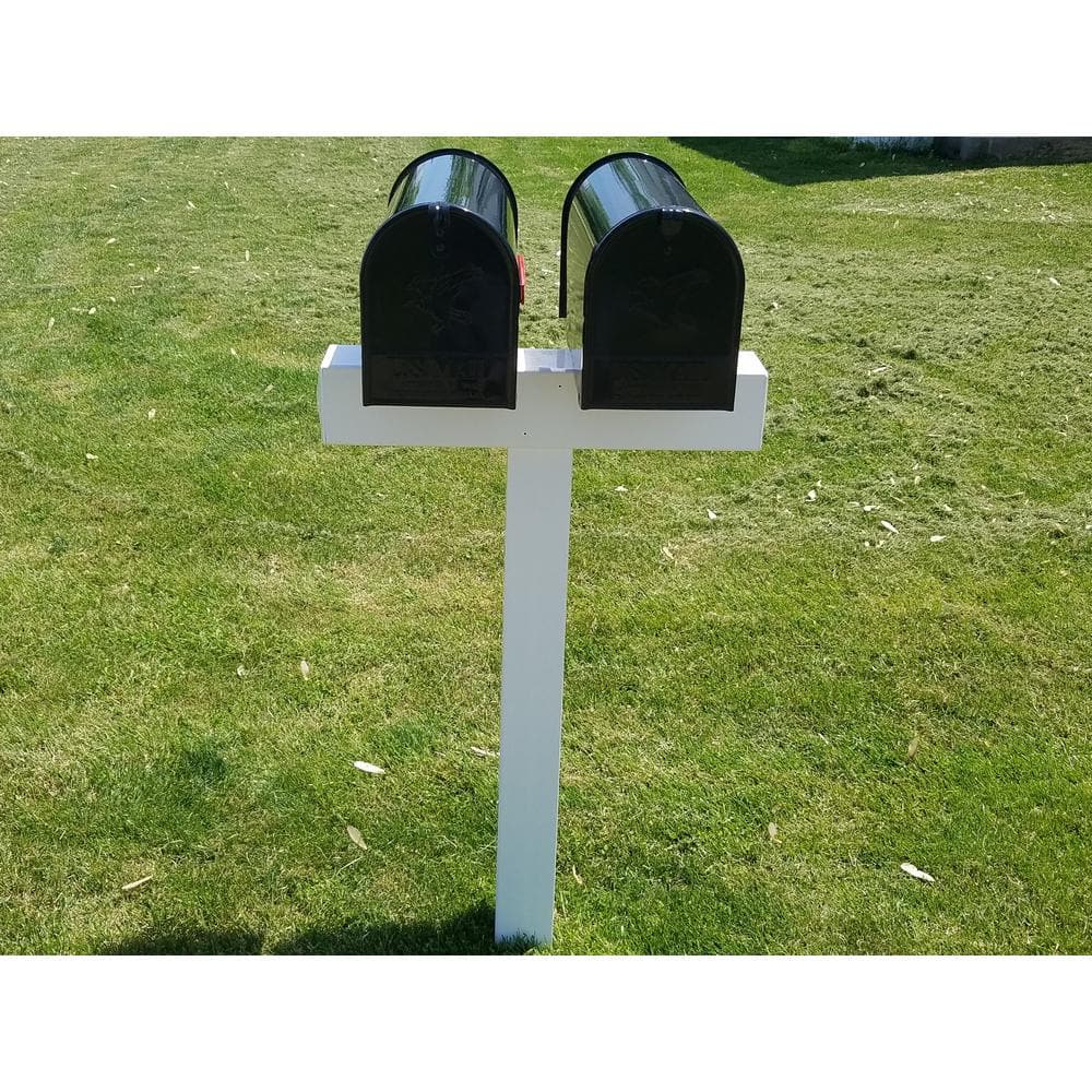 42 in. x 26 in. Vinyl Post Sleeve Mailbox, White - Hercitys