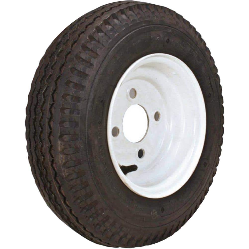480-8 K371 745 lb. Load Capacity White 8 in. Bias Tire and Wheel Assembly - Hercitys