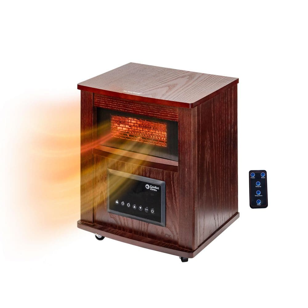 16 in. Deluxe Infrared Quartz Heater, Cherry - Hercitys