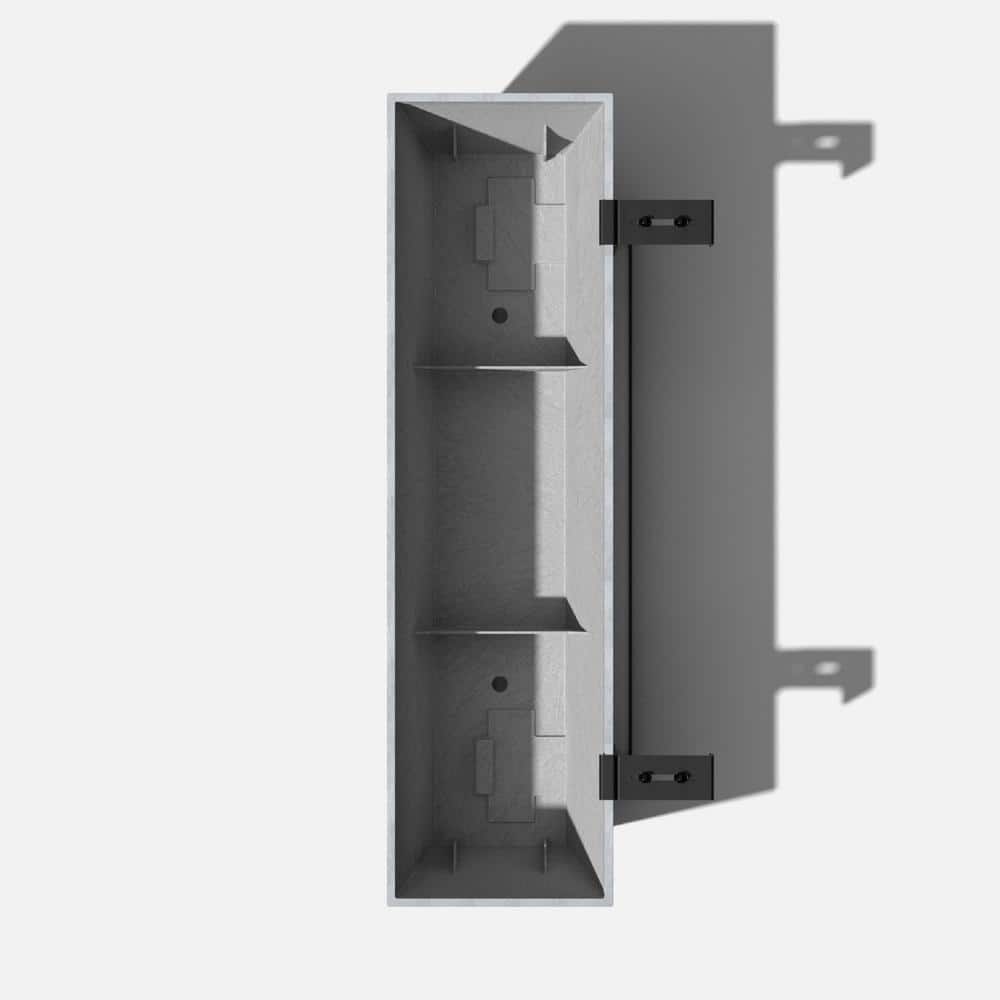 36 in. x 10 in. Gray Plastic Railing Window Box (2-Pack) - Hercitys