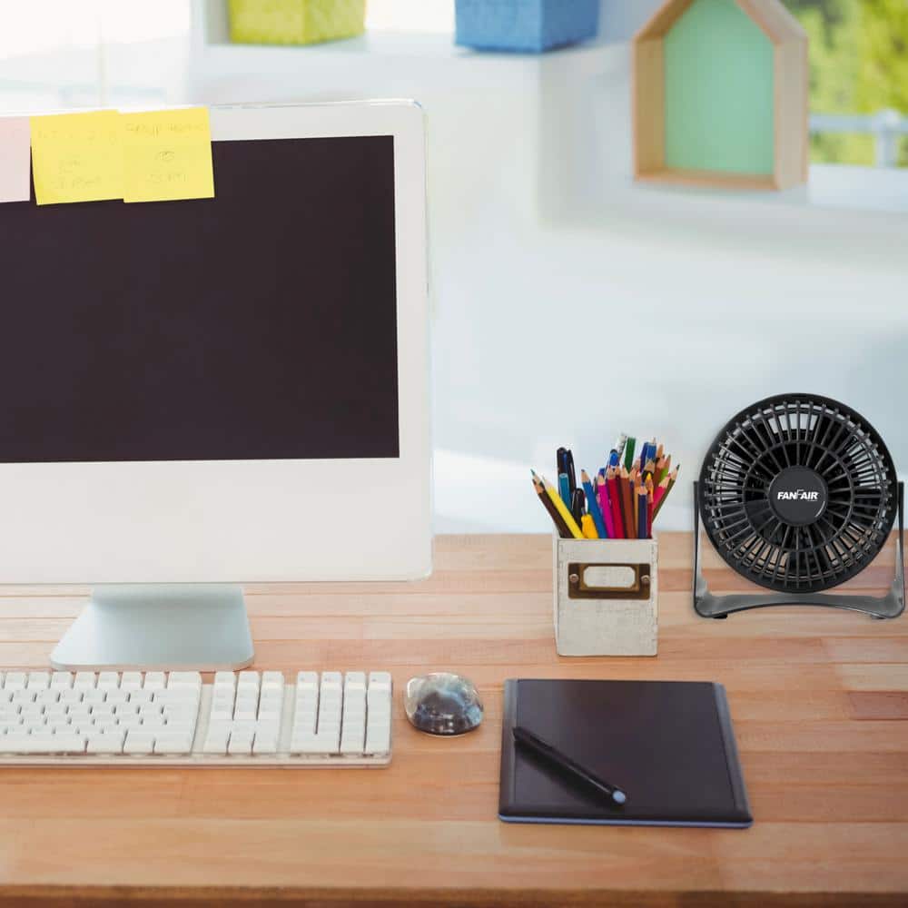 4 in. Desk Personal Fan – Black - Hercitys