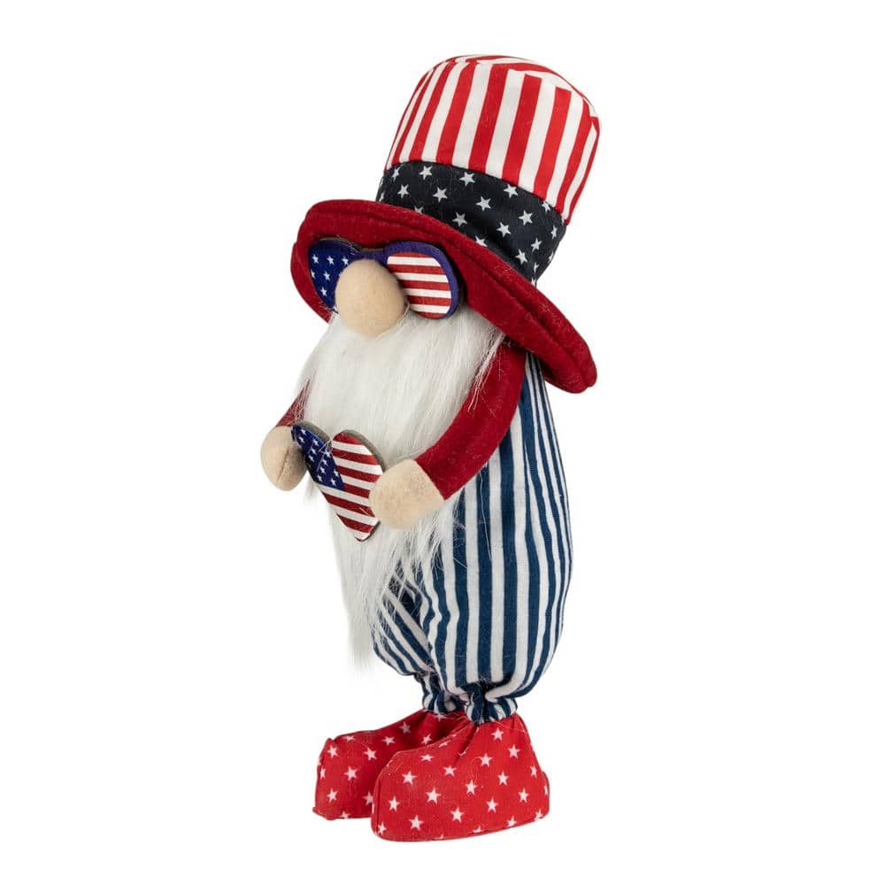 12.25 in. Patriotic Heart 4th of July Americana Gnome - Hercitys