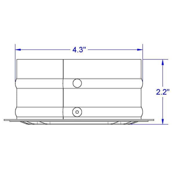 4 in. Aluminum Bathroom Soffit Vent, White - Hercitys
