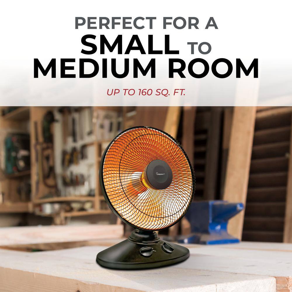 18 in. 1000/700-Watt Radiant Dish Heater - Hercitys