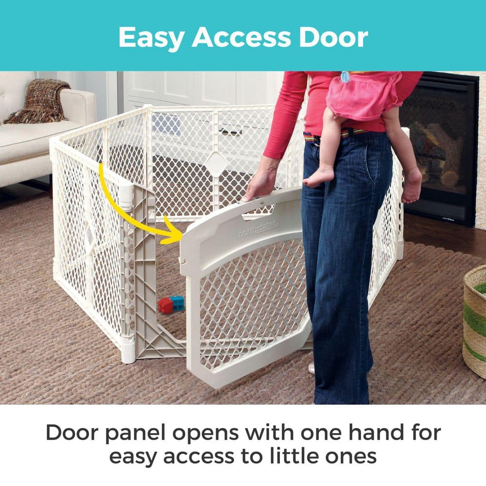 26 in. Superyard Ultimate 6-Panel Baby Play Yard - Hercitys