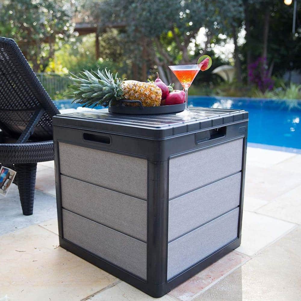 30 Gal. Grey Resin Deck Box - Hercitys