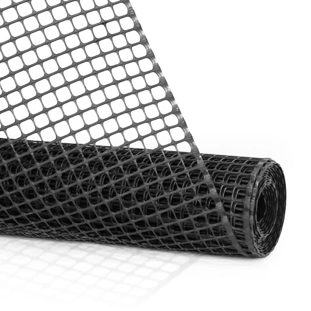 3 ft. x 15 ft. x 1/2 in. Black Plastic Hardware Netting - Hercitys