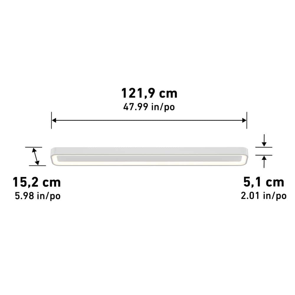 5.98 in. Aiden White LED Flat Panel 30-Watt 5CCT Selectable LED Integrated Linear Flat Panel - Hercitys