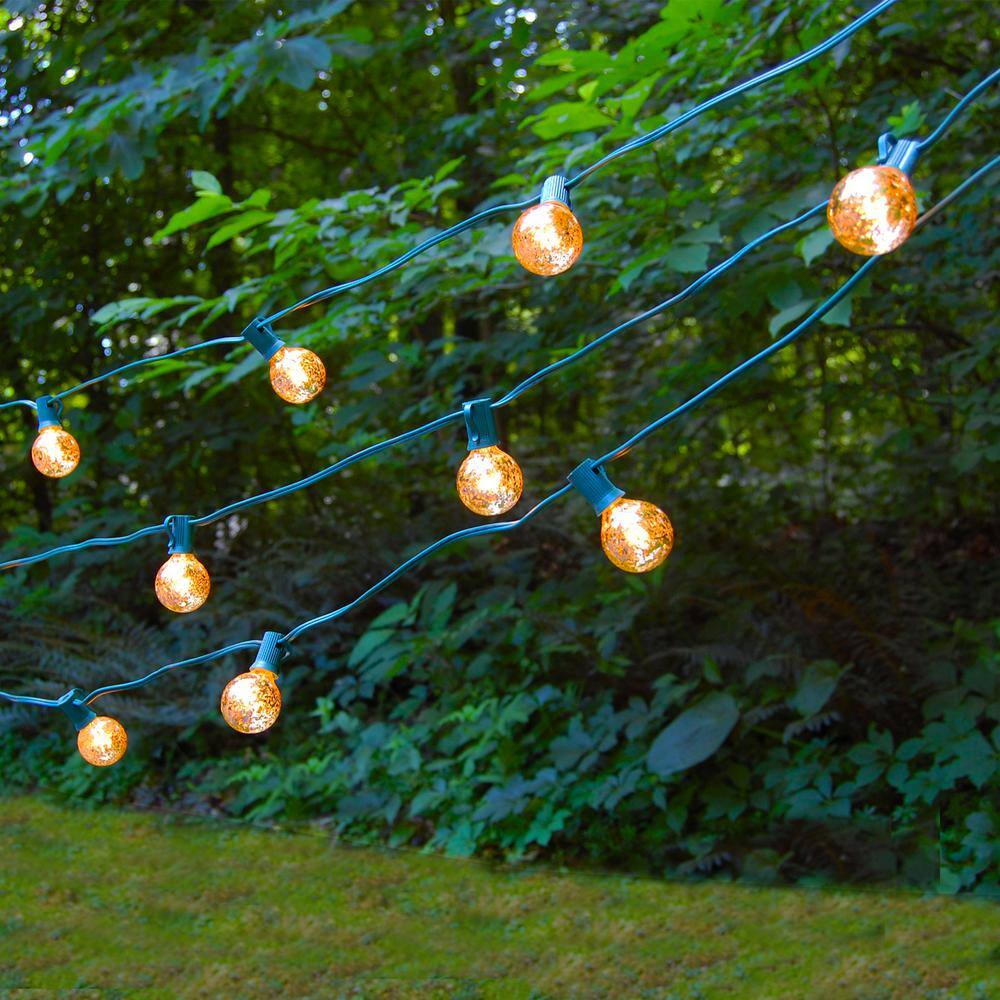 25 ft. 25-Light Gold Mercury Globe String Lights - Hercitys