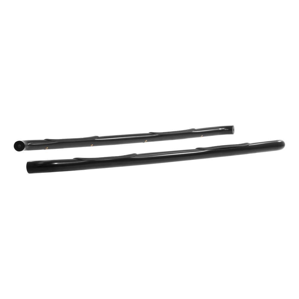 3-Inch Round Black Stainless Steel Nerf Bars, No-Drill, Select Chevrolet Silverado, GMC Sierra 1500, 2500, 3500 HD - Hercitys