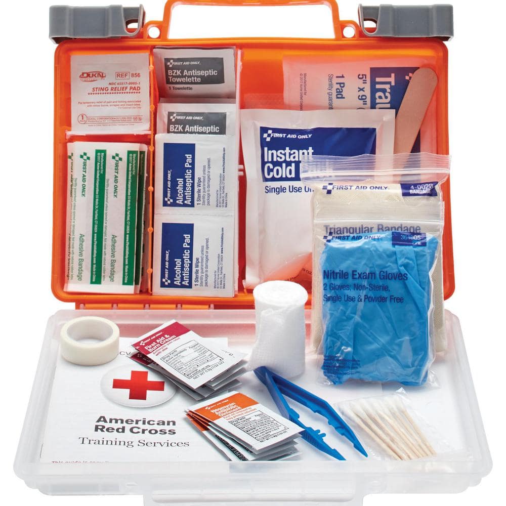 180-Piece, 25-Person Plastic OSHA First Aid Kit - Hercitys