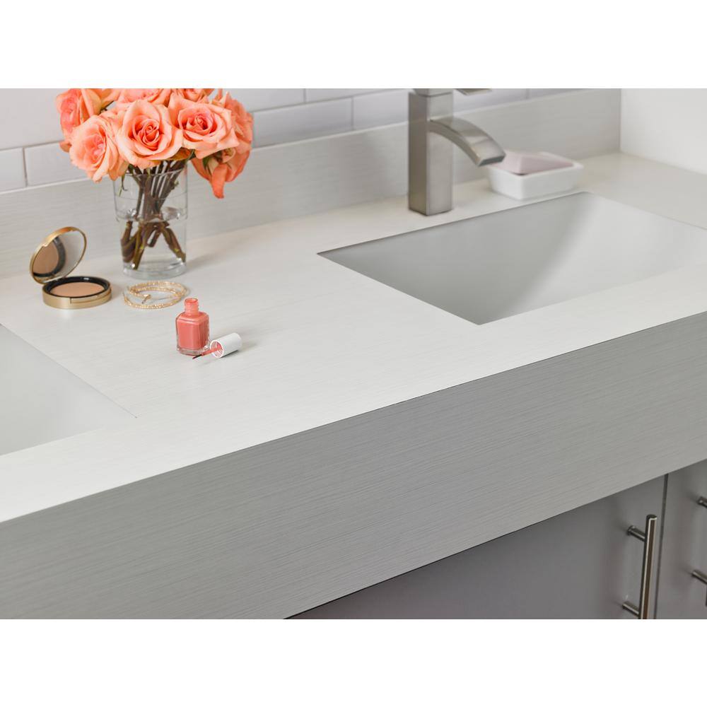 4 ft. x 8 ft. Laminate Sheet in White Twill with Matte Finish - Hercitys