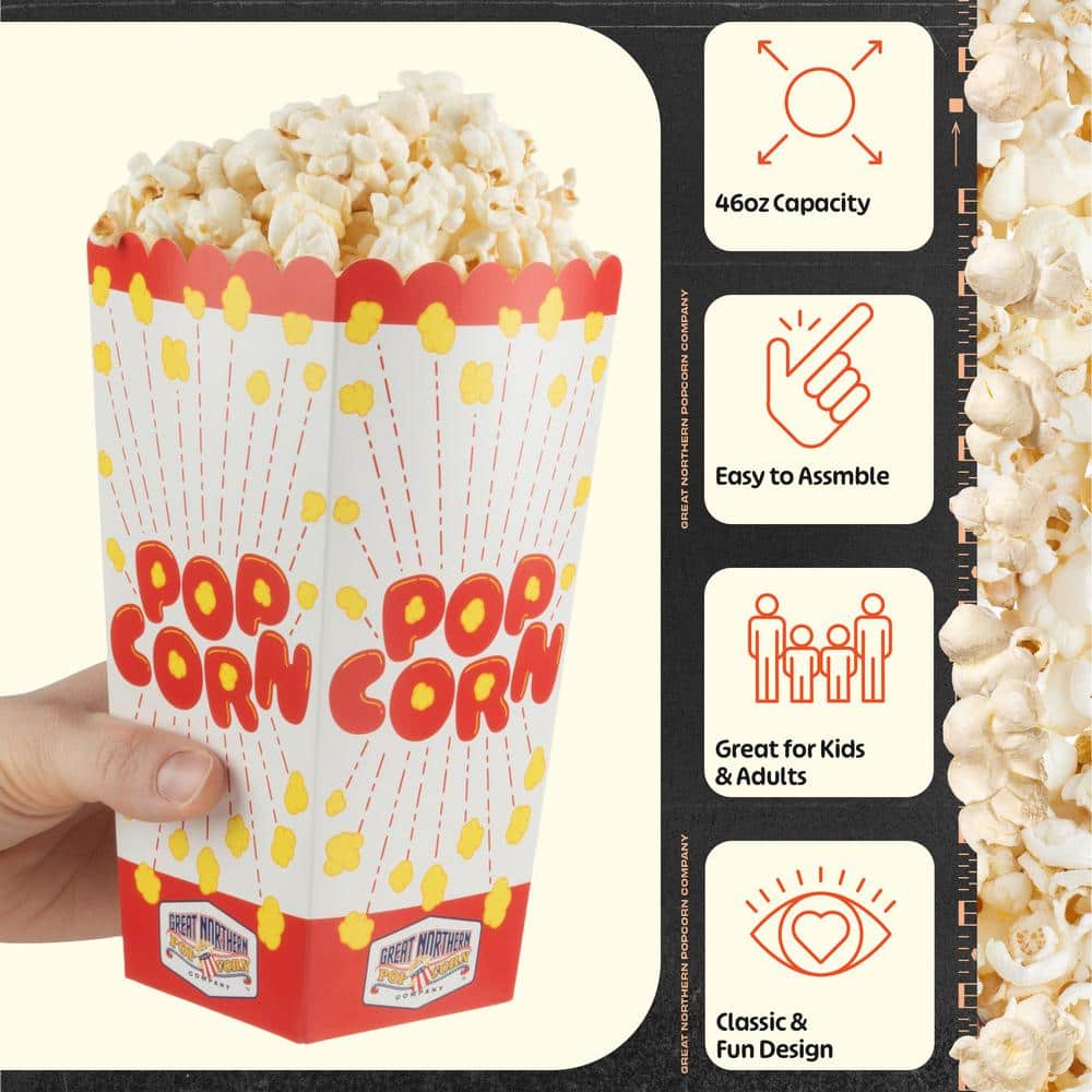 46 oz. Paper Disposable Cups Popcorn Boxes (100-Pack) - Hercitys