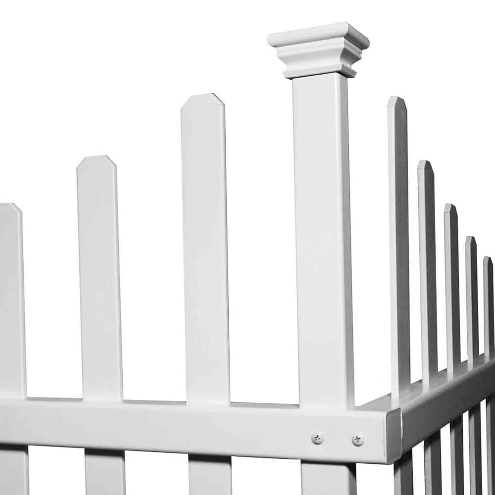 30 in. H x 40 in. L Vinyl Garden Fence (2-Panels) - Hercitys