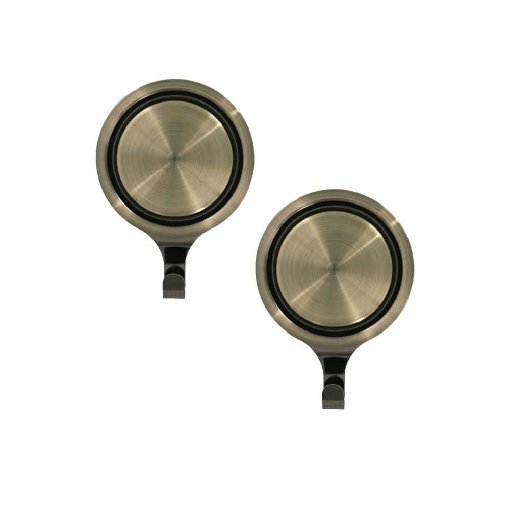 4.7 in. Artificial Antique Brass Attract Pinch-Free Magnetic Wreath Hanger (2-Pack) - Hercitys