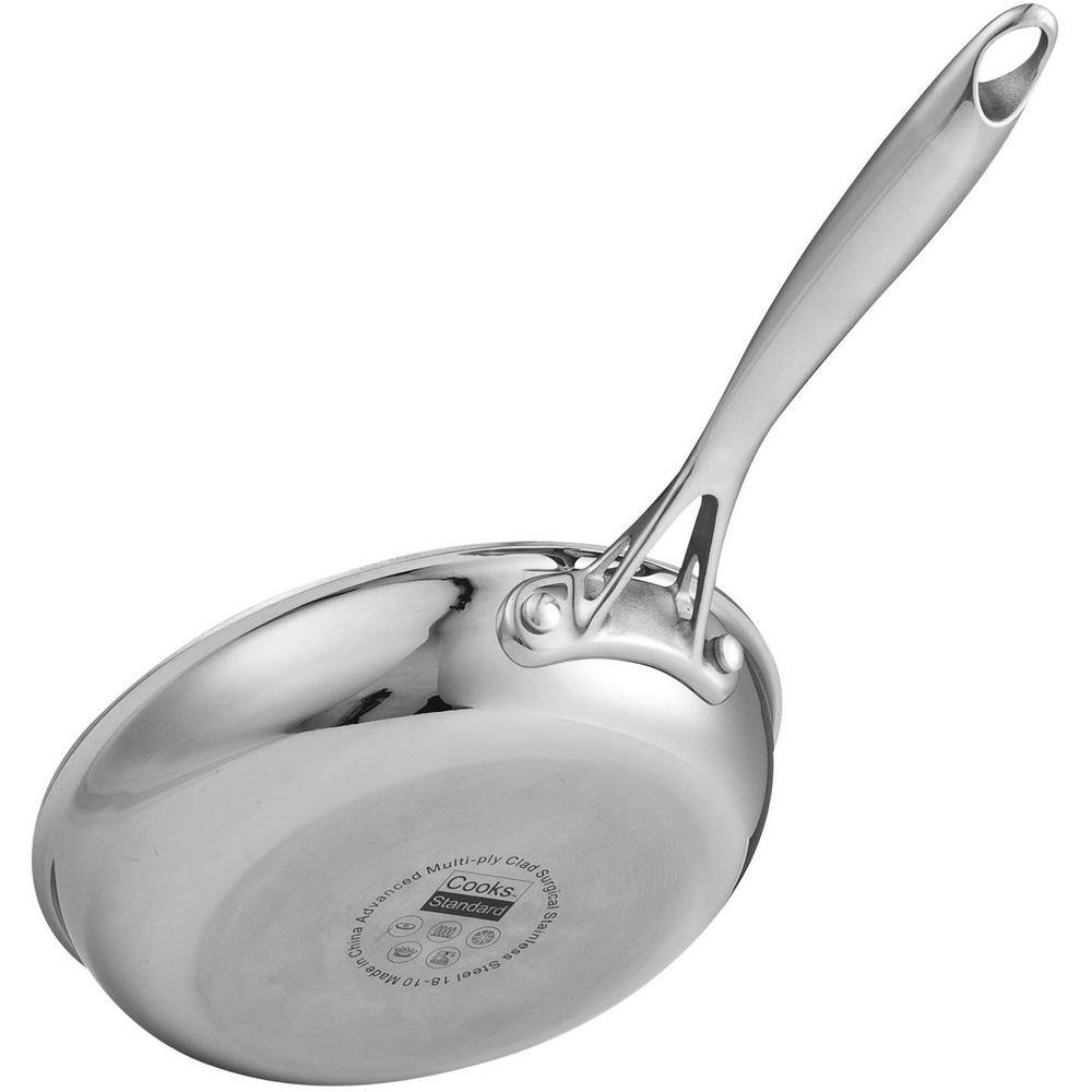 10 in. Multi-Ply Clad Stainless Steel Frying Pan - Hercitys