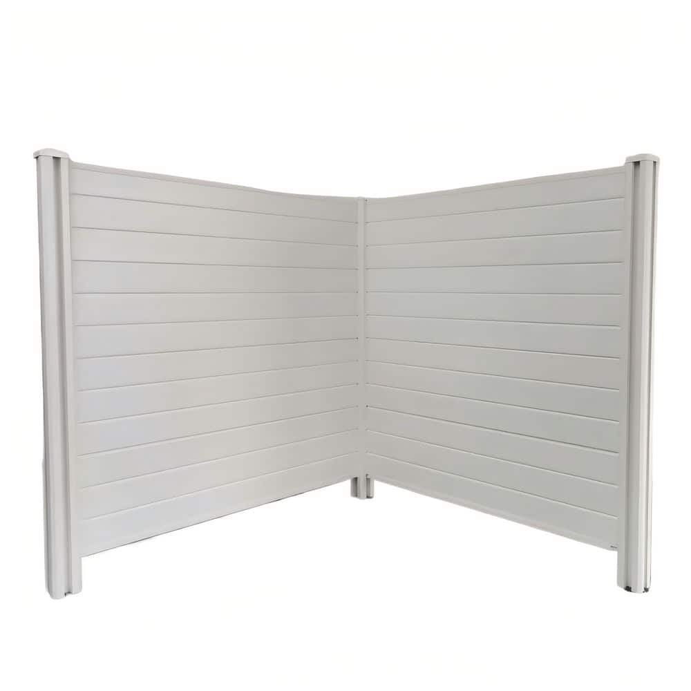 50 in. W x 50 in. H 2-Panels Vinyl Fence Privacy Screen - Hercitys