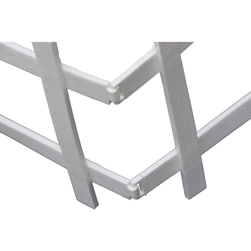 13 in. Resin Cape Cod Style Garden Fence (18-Pack) - Hercitys