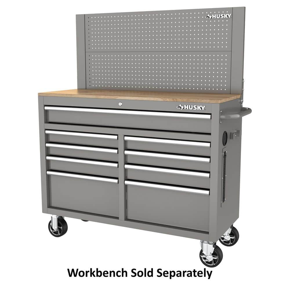 46 in. Gloss Gray Steel Pegboard Attachment - Hercitys