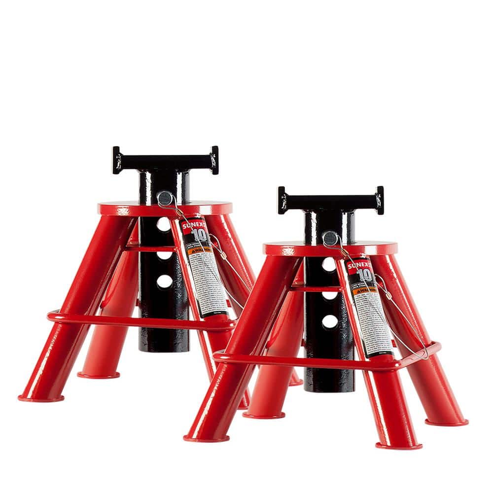 10-Ton Low Height Pin Type Jack Stands (Pair) - Hercitys