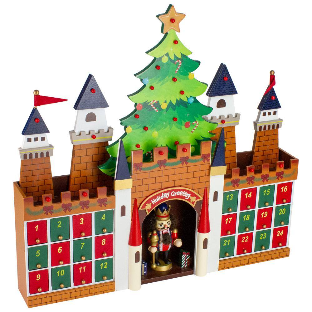 20.5 in. Nutcracker Castle Christmas Advent Calendar Decoration - Hercitys