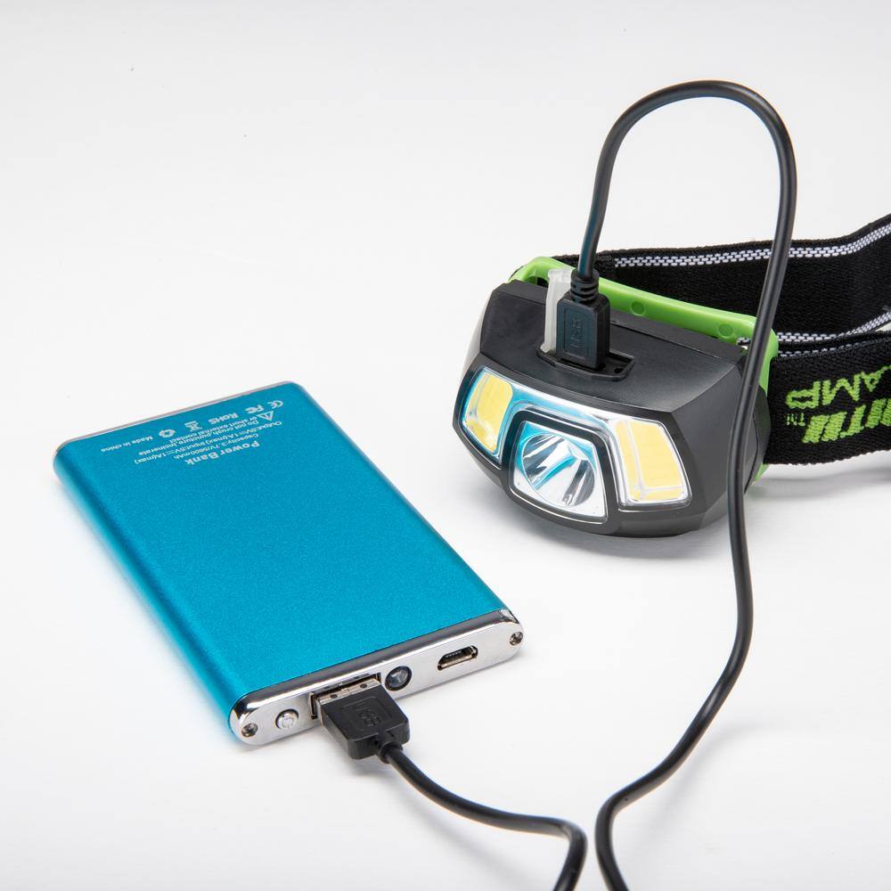 250 Lumens LED Rechargeable Weatherproof Lithium-ion Tiltable HeadLamp with Flood/Spot/Strobe Modes and Charger - Hercitys