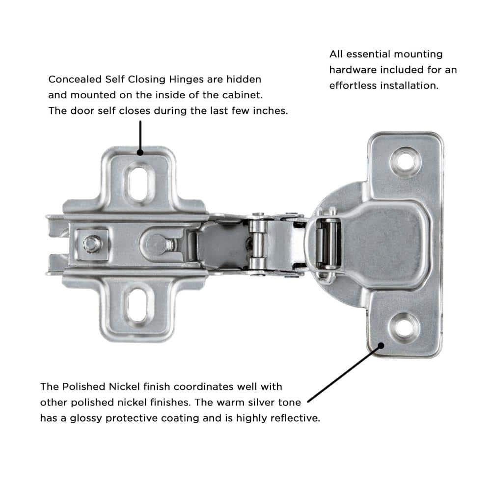 4-1/2 in. x 1-1/2 in. Bright Nickel 105 Degree Opening Euro Inset Hinge - Hercitys