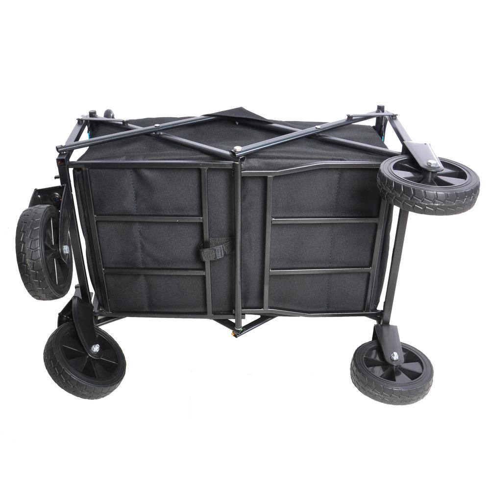 1.5 cu. ft. Steel Garden Cart, Black and Blue - Hercitys