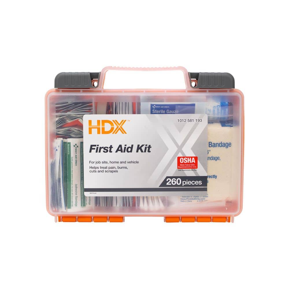 260-Piece OSHA Plastic First Aid Kit - Hercitys