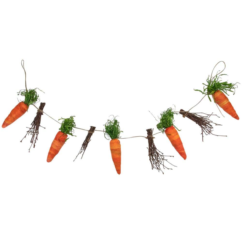 3.25 ft. Carrots and Twigs Artificial Easter Garland - Hercitys