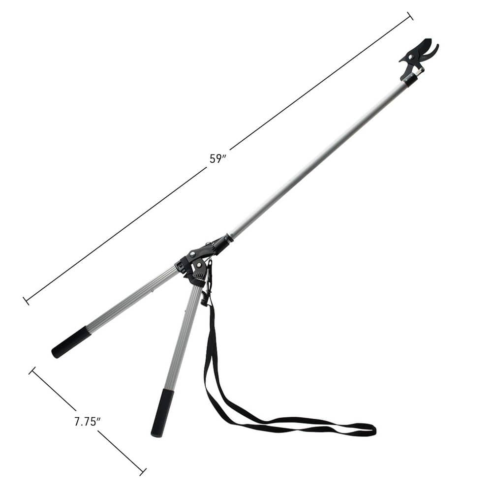 59 in. Long Reach Pruner with Rotating Head and Sharp Bypass Loppers-Tree Trimmer Pruning Shears - Hercitys