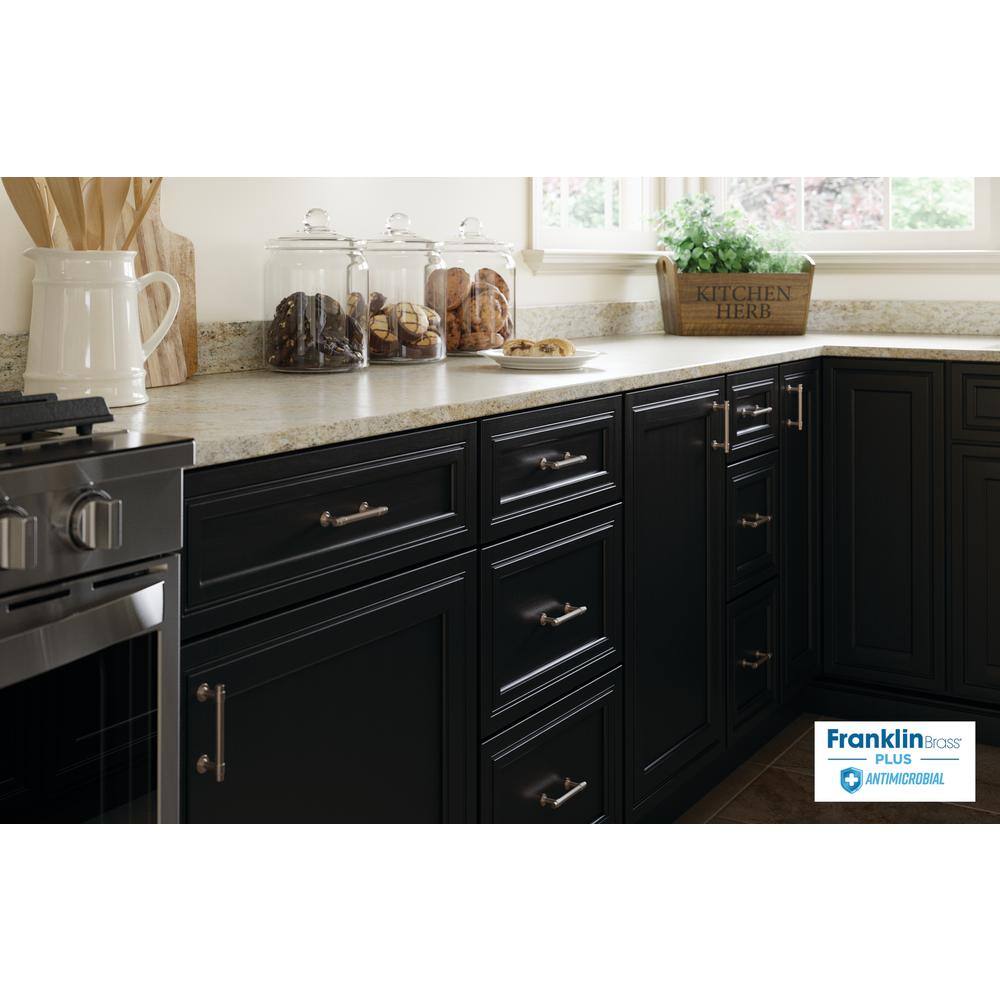 5-Pack 3 in. (76mm) Classic Cabinet Bar Pulls in Satin Nickel with Antimicrobial Properties - Hercitys