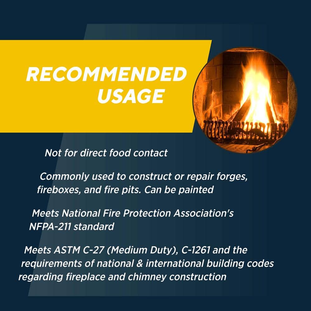 4.5 in. x 9 in. x 1.25 in. Fire Brick (6 per Box) - Hercitys