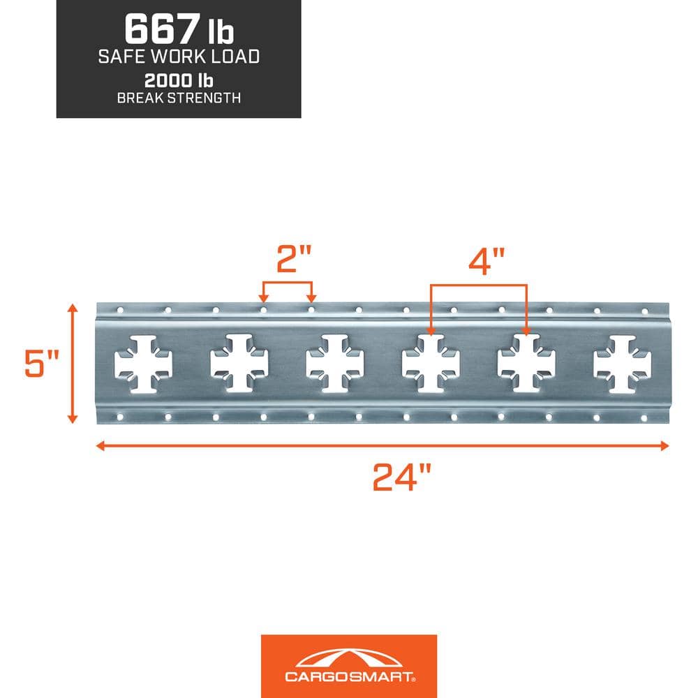 24 in. X-Track Rail (1-Pack) - Hercitys
